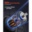 Ventilateur de 10 pouces à obturateur mural, moteur EC automatique, boîtier en acier, contrôleur de température et d'humidité, ventilation et refroidissement pour grenier, garage, grange, serre, atelier, noir-132405192