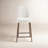 Wyatt Upholstered Bar Stool In Ricotta Boucle And Bronze Metal-907989613
