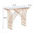 Seraphine Console - Golden - White Marble Top