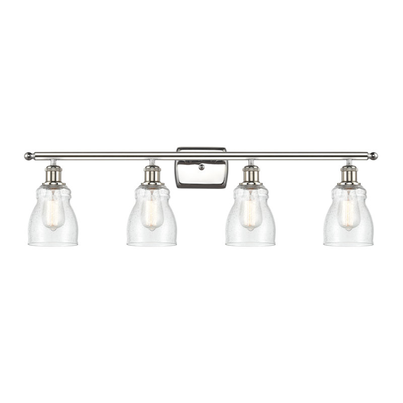 Éclairage pour salle de bain 3 lumières Mccarver, Grainé, Nickel poli, Ampoule DEL 6 watts Vinage