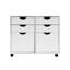 Classeur à 4 tiroirs de 31,5 po sur roulettes, unité de rangement, pour bureau, garde-robe.