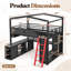 Lit mezzanine avec bureau Benedict-592689865