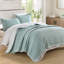 Ensemble de courtepointe 100% coton 98 po x 90 po DDUOXIN - 1 courtepointe avec 2 taies décoratives-123301030-136060404