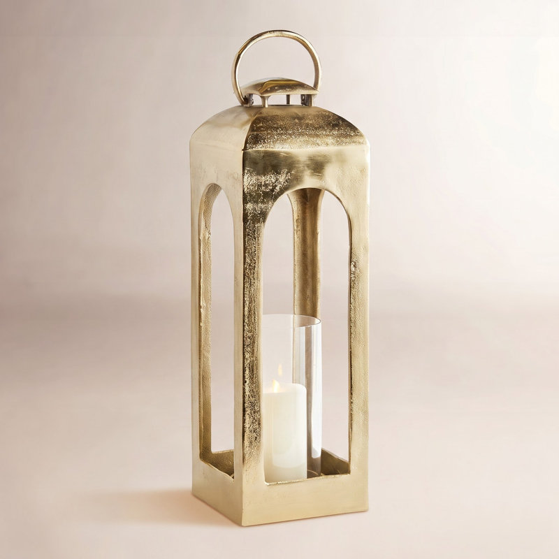 Tabletop Lantern, 25.5" H x 7.75" W x 7.75" D