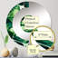Green Popart Techno Tangles - Miroir mural demi-cercle-101224139