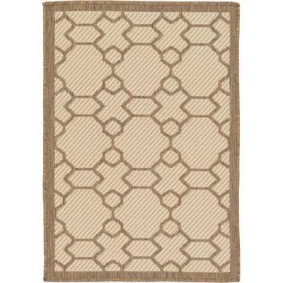 Tapis intérieur / extérieur beige Genevieve