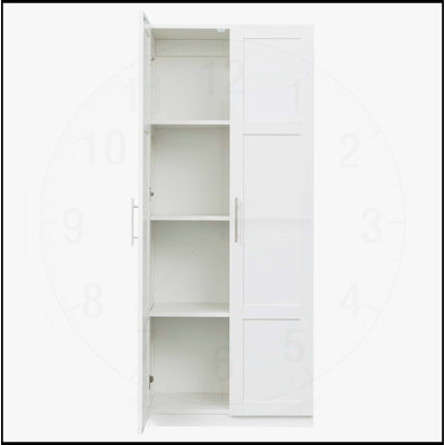 Versatile Kitchen Pantry Cabinet with 2 Doors and 3 Adjustable Shelves, Perfect for Organized Storage in Multiple Rooms
