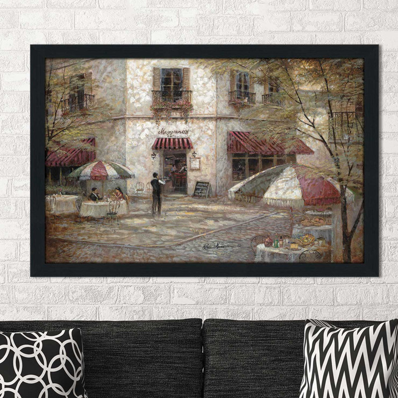 « maggianos », reproduction de peinture à l’huile encadrée, H 21,5 po x l 27,5 po x P 0,75 po