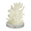 Petite sculpture blanche Barira en polystone texturée avec base en acrylique transparent