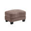 Pouf rembourré en chenille couleur Rose Poudré - Repose-pieds moderne de 77 cm de large avec design ergonomique incurvé