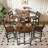 Industrial Style 3 Pieces Counter Height Dining Table Set With Storage Shelves, 41.3’’L Rectangular Dining Table With 2 Dining Chairs For Compact Kitchen Or Dining Room-666854241-666854243