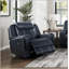 Fauteuil inclinable et pivotant moderne bleu, revêtement en similicuir respirant pour un confort et un style ultimes