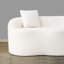 Canapé 2 places blanc à compression avec accoudoirs ronds, idéal pour le bureau et les petites chambres, sans montage, style minimaliste, confort ergonomique à ressorts, parfait pour toutes les pièces, coussins inclus