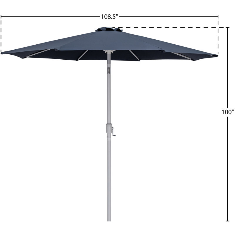 Parasols de patio en tissu Chavelle, Blanc, Gris
