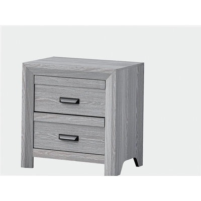 Table de bout de table de chevet 1pc avec deux tiroirs de rangement
