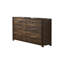 Commode 6 tiroirs en bois brun