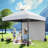 White 10x10 FT Pop-Up Canopy Tent with Removable Sidewalls and Vented Roof, UPF 50+ Sun Protection for Events, Camping or Picnic, Includes Roller Bag and Anchoring Kit-126708773-126708768