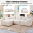 Boneless Creamy Modular Suede Sofa: Space-Saving Chic