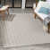 Kowtko Geometric Reversible Indoor / Outdoor Area Rug in Brown/White