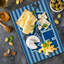 Ambesonne Reveal Party Cutting Board Large Size Nautical Wheel Ahoy Pale Blue White Blue