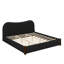 Structure de lit moderne tapissier avec pieds en bois-788046171