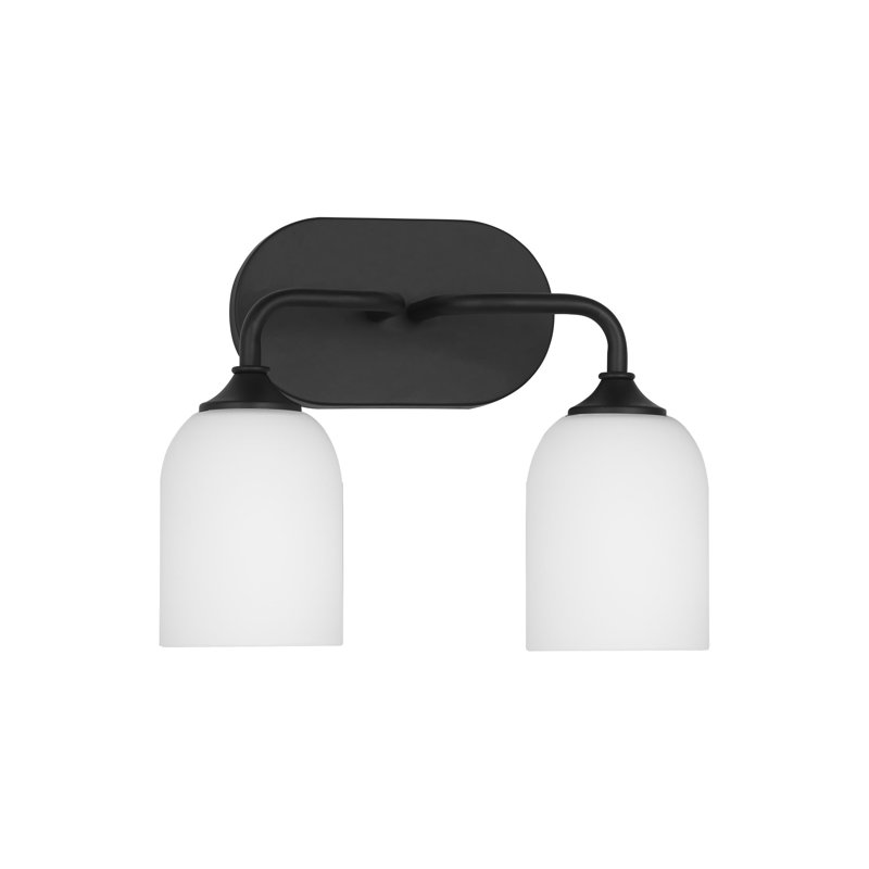 Emile Medium Vanity from Generation Lighting , Midnight Black, No