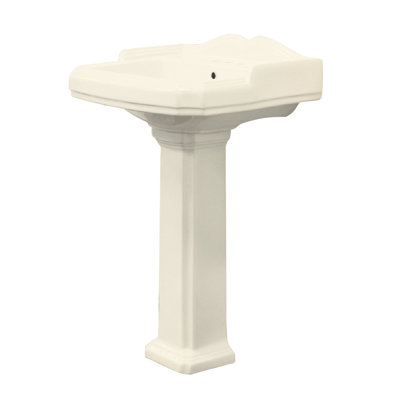 Lavabo de salle de bain carré en porcelaine vitrifiée avec trop-plein Harrison