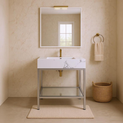 Meuble-lavabo simple 24 po Marmo