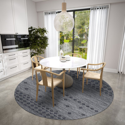 Anchelin Chenille Geometric Indoor / Outdoor Rug
