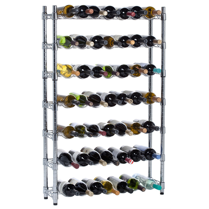 Garrido Floor Wine Bottle Rack in Silver