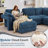 5 - Piece Teddy Modular Sectional Sofa Cloud Couch with Ottoman and 2 Storage Side Table-793588774-798281545