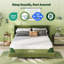 Matelas en mousse viscoélastique gélifiée rafraîchissante avec housse en bambou - Sans fibre de verre, mi-ferme, certifié CertiPUR-US-729140077