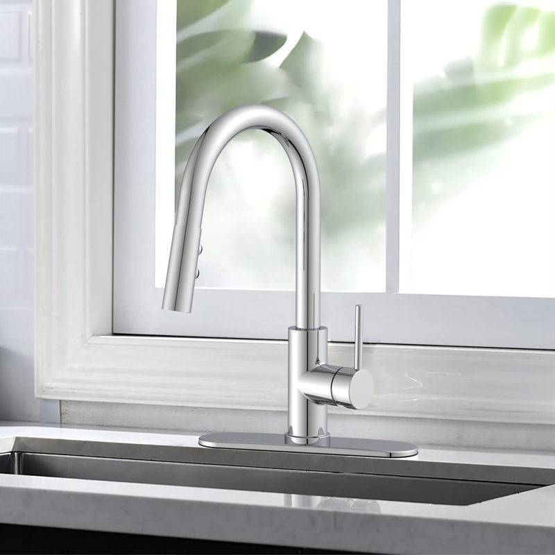 Vetta Pull Down Kitchen Faucet, Polished Chrome