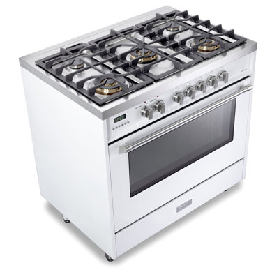36"" 5 cu.ft. Freestanding Dual Fuel Range -  Verona, VDFSGE365W