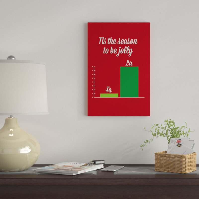 " Falalala " by Stephen Wildish, 26" H x 18" W x 1.5" D, Black Framed Canvas, No Matte