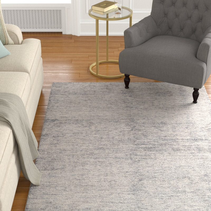 Tapis décoratif grise nouée à la main Kelch, Rectangle 4 pi x 6 pi