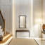Miroir mural noir et doré-336551740