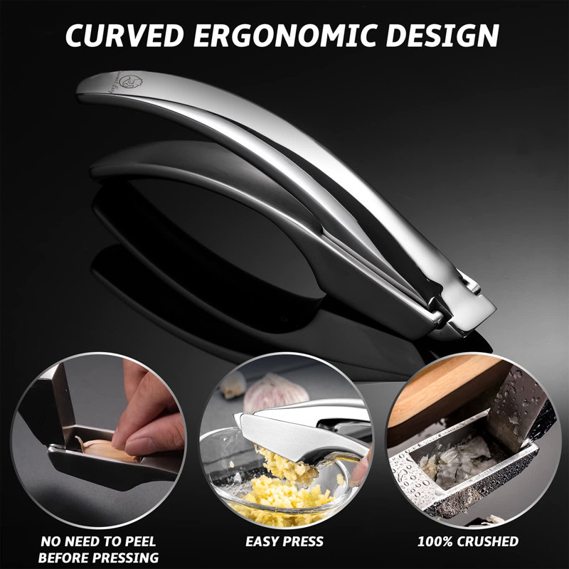 Gourmet Easy Stainless Steel Garlic Press