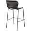 Tabouret de bar brun en faux métal pour salle à manger - de 2, structure, profondeur de 24 po avec dossier solide, 41,5 po de hauteur, profilé