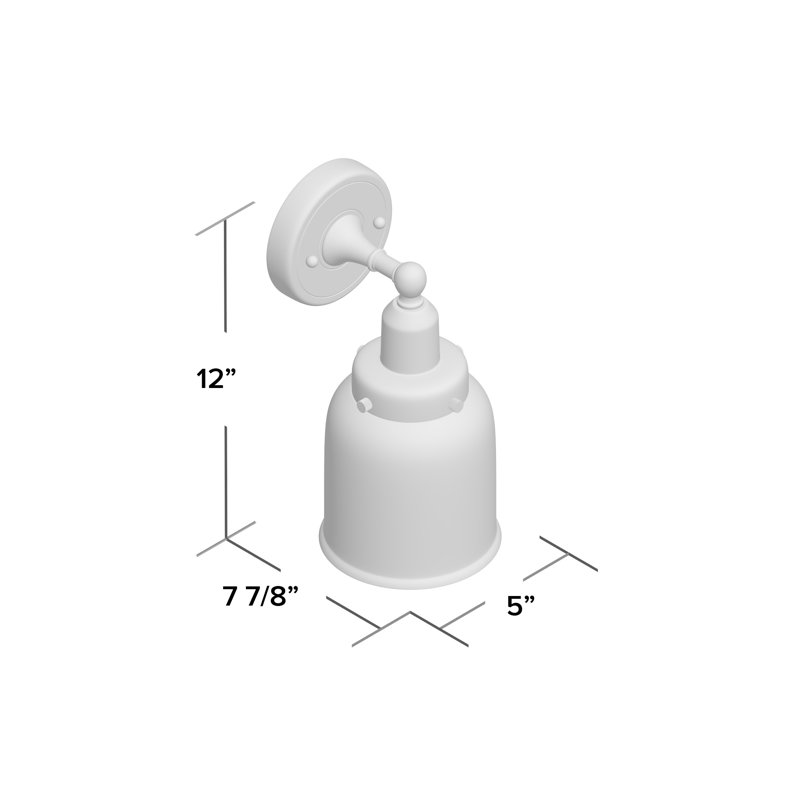 Wellow Armed Sconce, Oil Rubbed Bronze, Matte White, Incandescent