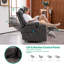 Fauteuil inclinable pivotant manuel en similicuir de 35 po de large Deauna-891753107