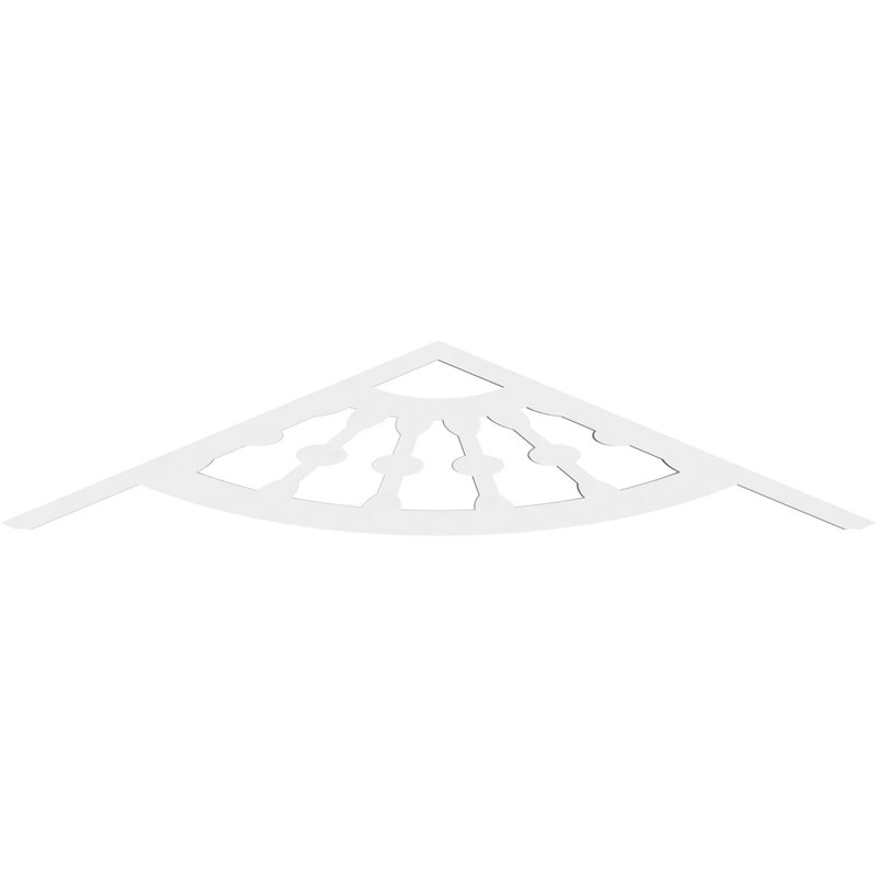 Pignon en PVC de qualité architecturale Classic, H 7,5 po x l 36 po x P 1 po, 5 / 12