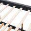 Lit plateforme tapissier avec lit gigogne simple TG et lumières à DEL, base solide grise-1280619189