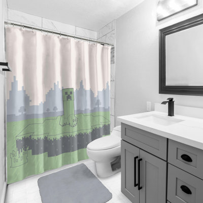 Minecraft Creeper Shower Curtain