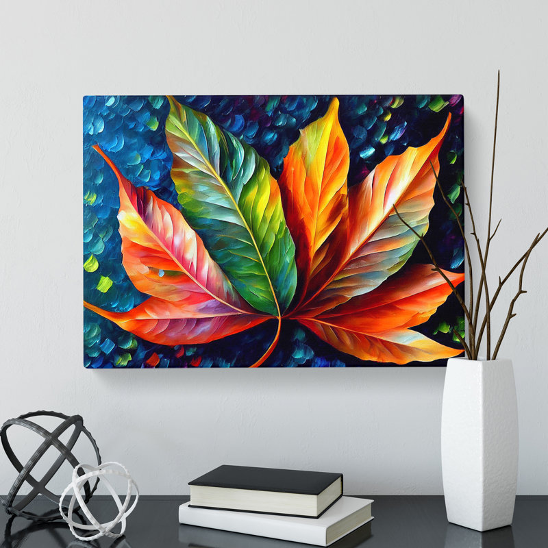 Glimmering Leaf Vol.2 - Wrapped Canvas, 50cm H x 76cm W x 3cm D