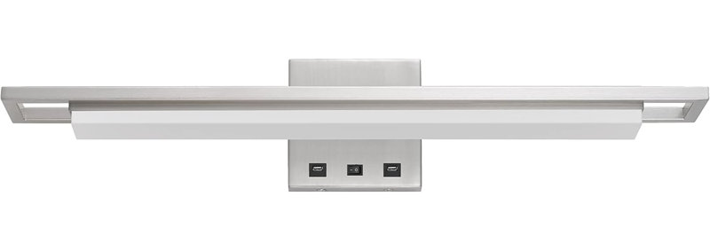 Applique murale à DEL Newry avec 2 ports de charge USB