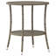  Ensemble de 2 chaises de jardin inclinables en PE gris, acier thermolaqué