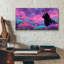  «Black Cat Cosmic Meadow» par Ann Klee, art mural en verre acrylique, 24 po x 12 po-190028965