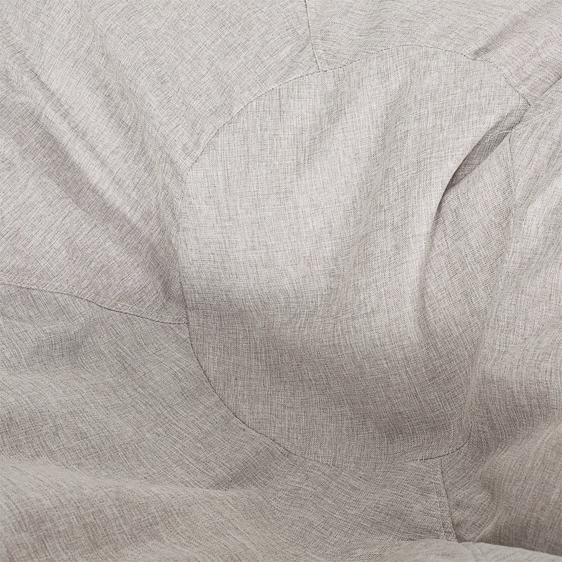 Fauteuil à billes rond Maxi, Similicuir gris clair / brun