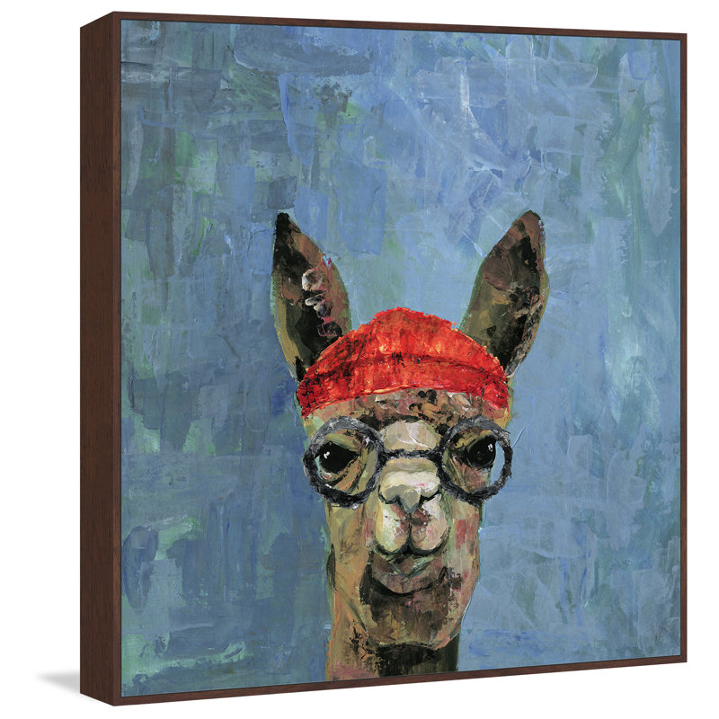 « hipster llama », reproduction de structure sur toile, H 48 po x l 48 po x P 1,5 po